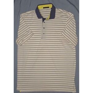 Greyson Performance Golf Polo Shirt Men's XL White Blue Short Sleeve Sports